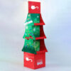Christmas Tree Corrugated Retail Display Stand with Shelves