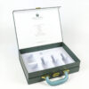Dark Green Gift Suitcase Box with Handle and Molded Insert Dark Green Gift Suitcase Box with Handle and Molded Insert