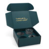 Gold Foil Christmas Glassware Gift Box with Die Cut Insert