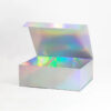 Holographic Magnetic Gift Box with Satin Ribbon Closure