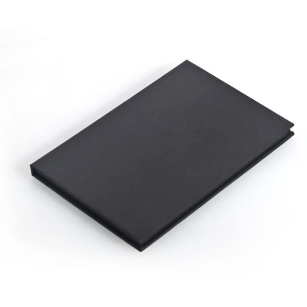 Matte Black Book Style Rigid Card Box with Cutout Insert