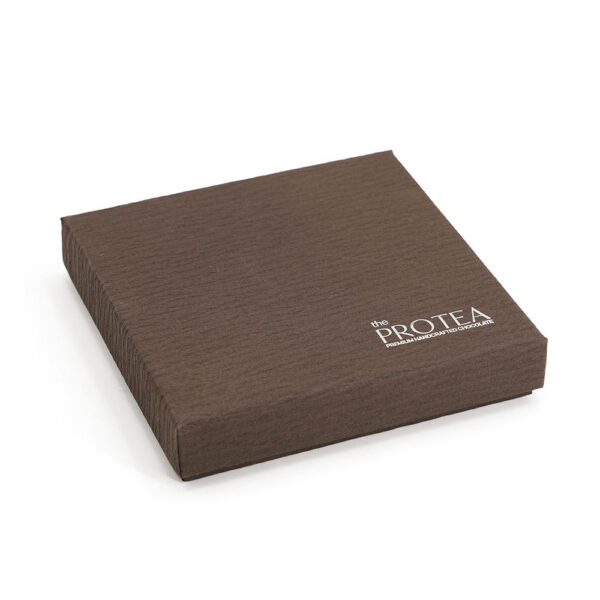 Rigid Chocolate Gift Box with Logo Printed Grid Inserts